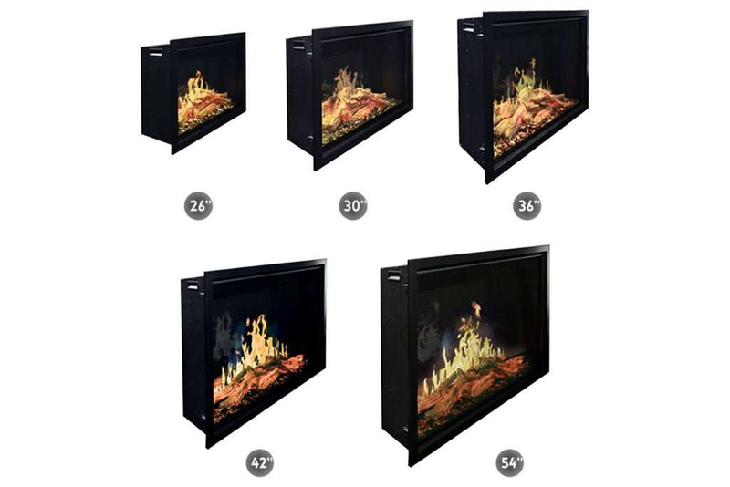 Modern Flames Orion Traditional 26" Heliovision Virtual Built-In Electric Firebox - Model OR26-TRAD - ExceptionalFire