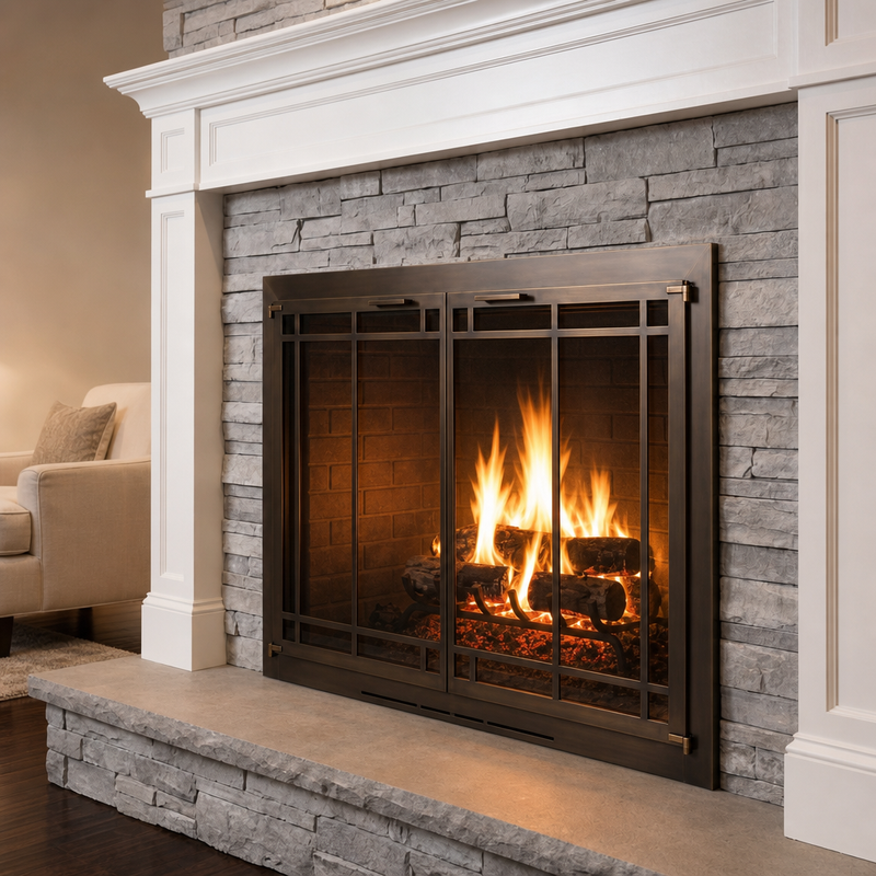 Bar Iron - Masonry & Prefab Fireplace Doors | Custom
