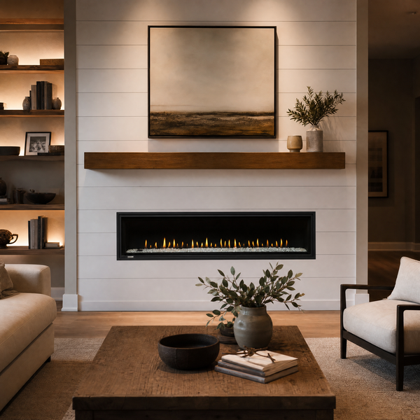 Montigo Delray 72" Direct Vent Linear Gas Fireplace - Model Delray 72 — lifestyle