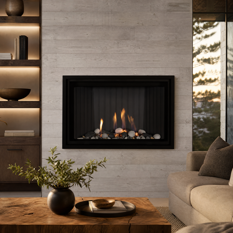 Montigo Delray Square 34" Direct Vent Gas Fireplace - Model Delray Square 34 — lifestyle