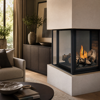 Montigo Divine Pier 38" Peninsula Direct Vent Gas Fireplace - Model H38DFPFC — lifestyle