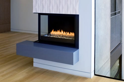 Montigo Divine Corner 38" 2-Sided Direct Vent Gas Fireplace - Model H38DFCL/CR