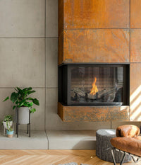 Montigo Divine Corner 38" 2-Sided Direct Vent Gas Fireplace - Model H38DFCL/CR