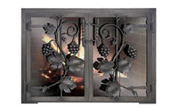Napa Valley Fireplace Doors / Opening Size / Width - 35” Height - 29 1/2” / Rustic Black(Matte black finish)