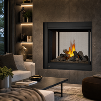 Napoleon Ascent Multi-View 43" Peninsula Direct Vent Gas Fireplace — lifestyle