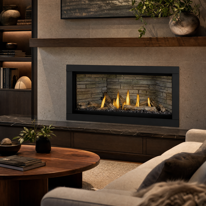 Napoleon Ascent Premium 46" Direct Vent Linear Gas Fireplace — lifestyle