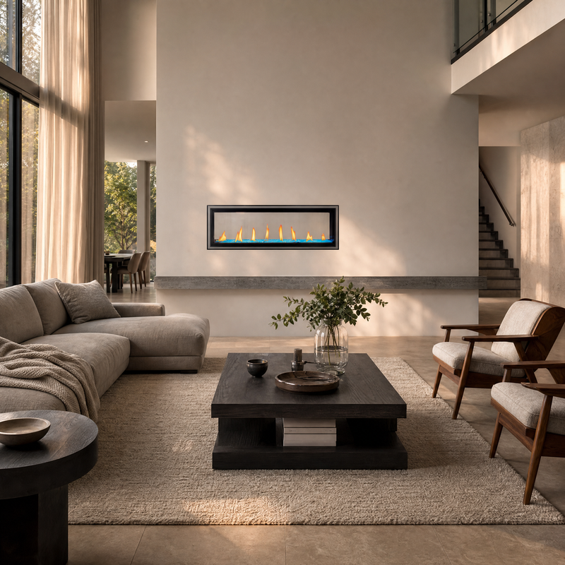 Napoleon Luxuria 50" See-Through Direct Vent Gas Fireplace - Model LVX50N2X-1 — lifestyle