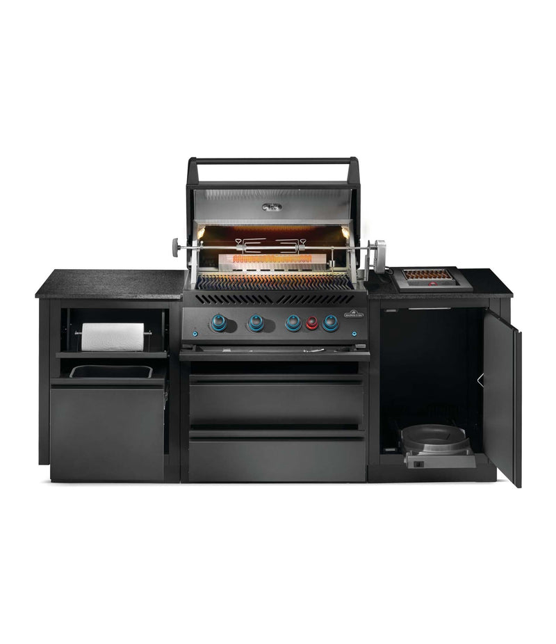 Napoleon OASIS 300 Outdoor Kitchen Bundle with Built-In 700 Series 32" Grill & Infrared Rear Burner - Matte Black