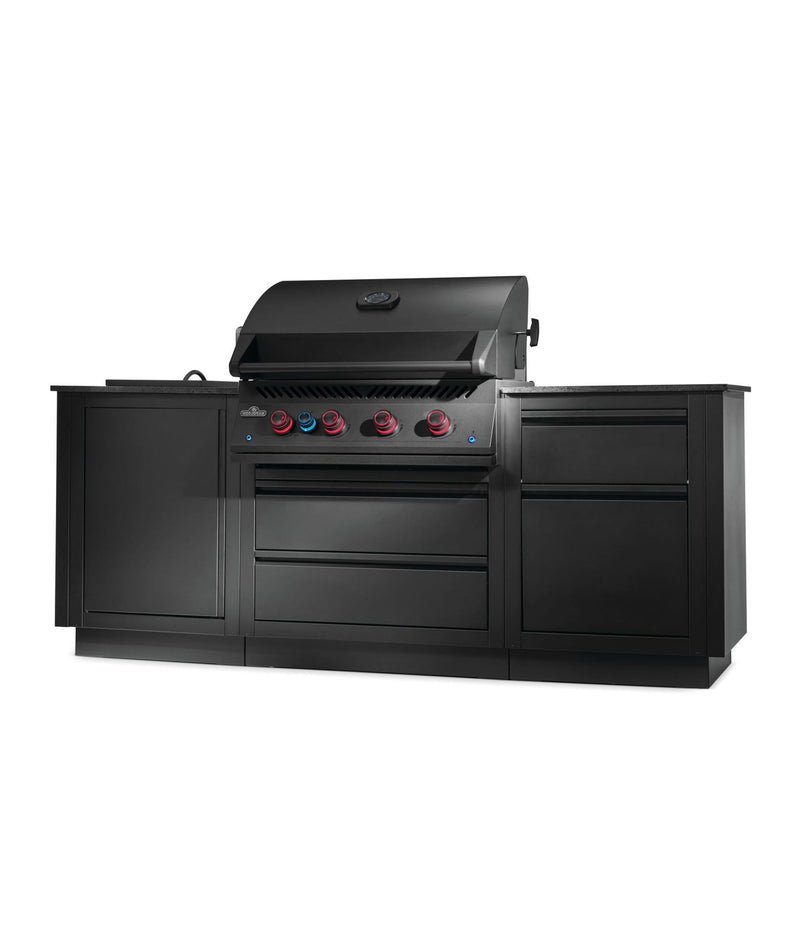Napoleon OASIS 300 Outdoor Kitchen Bundle with Built-In 700 Series 32" Grill & Infrared Rear Burner - Matte Black