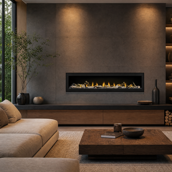 Napoleon Vector 74" Direct Vent Linear Gas Fireplace — lifestyle