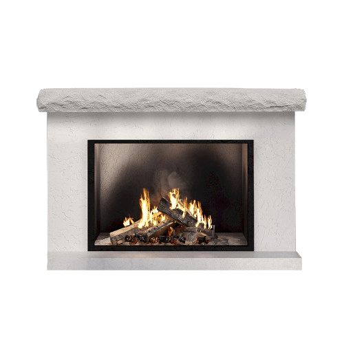 Natural Cut Stone Non-Combustible Mantel Shelf Arctic Blast finish