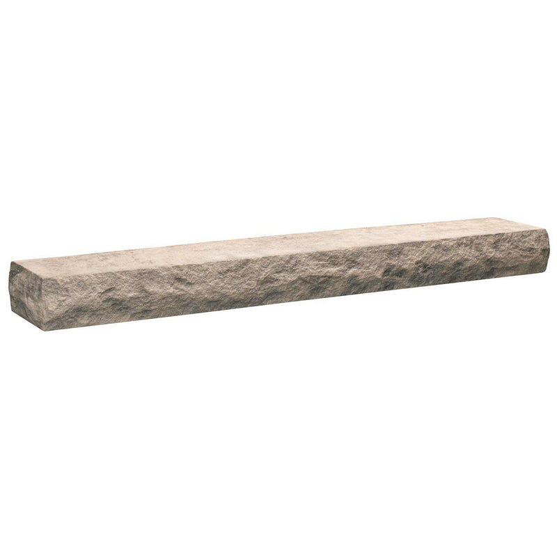 Natural cut stone non-combustible mantel shelf with MIST hand-painted finish and 9-inch depth