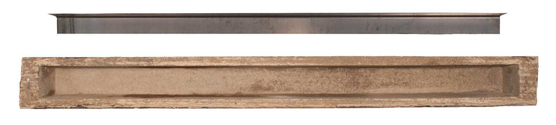New River Weathered Beam Non-Combustible Mantel Shelf RIVER ROCK Finish - ExceptionalFire