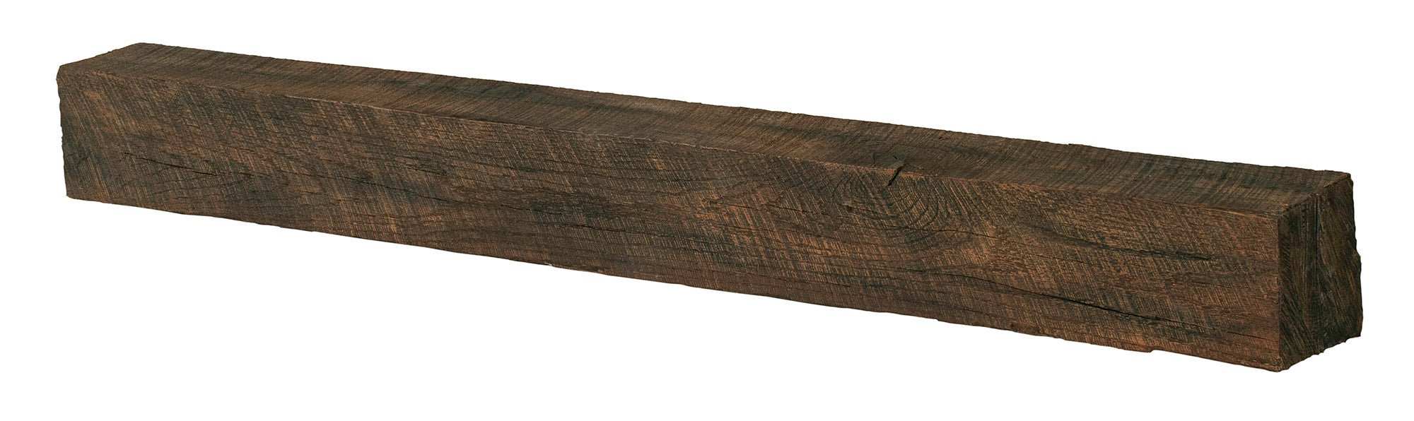 New River Weathered Beam Non-Combustible Mantel Shelf TOASTED RYE Finish - ExceptionalFire