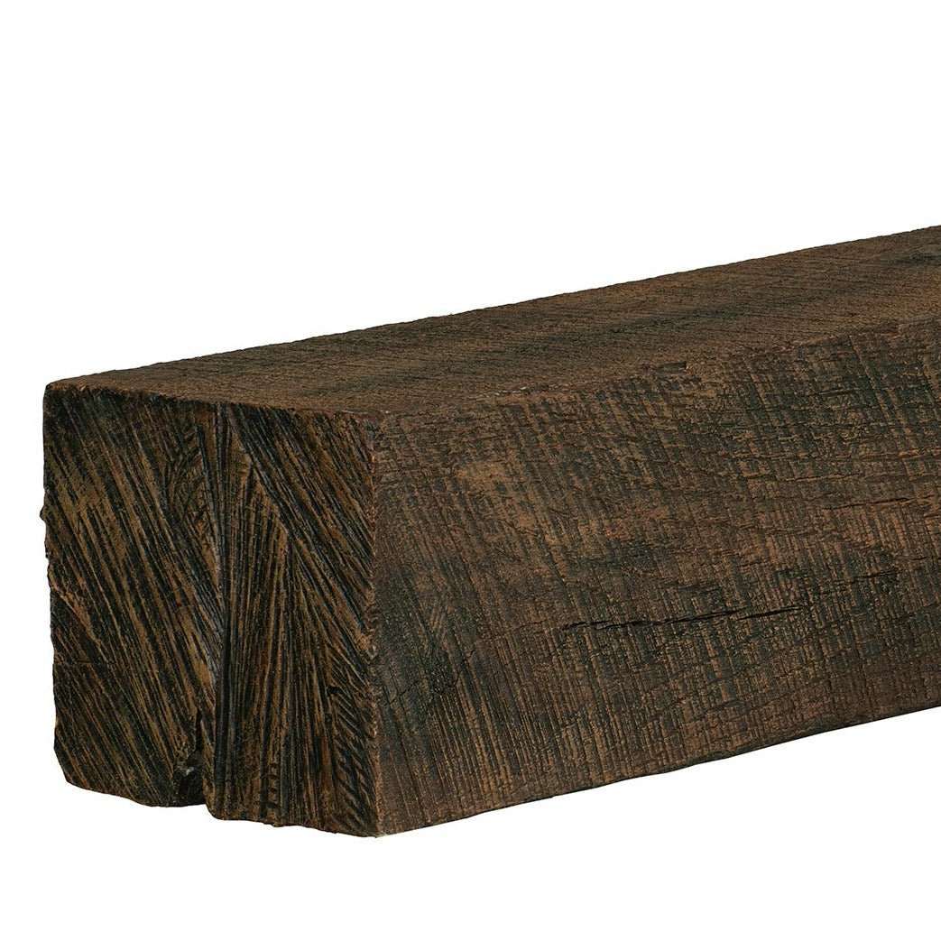 New River Weathered Beam Non-Combustible Mantel Shelf TOASTED RYE Finish - ExceptionalFire