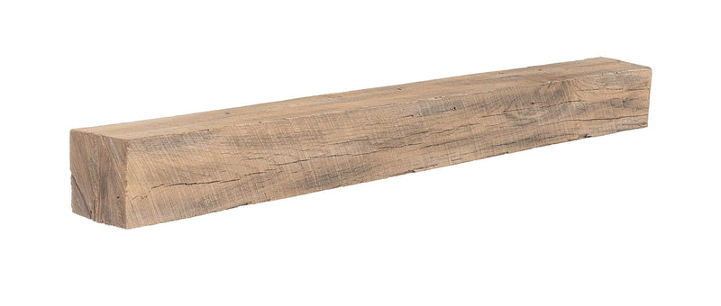 New River Weathered Beam Non-Combustible Mantel Shelf WHEAT Finish - ExceptionalFire