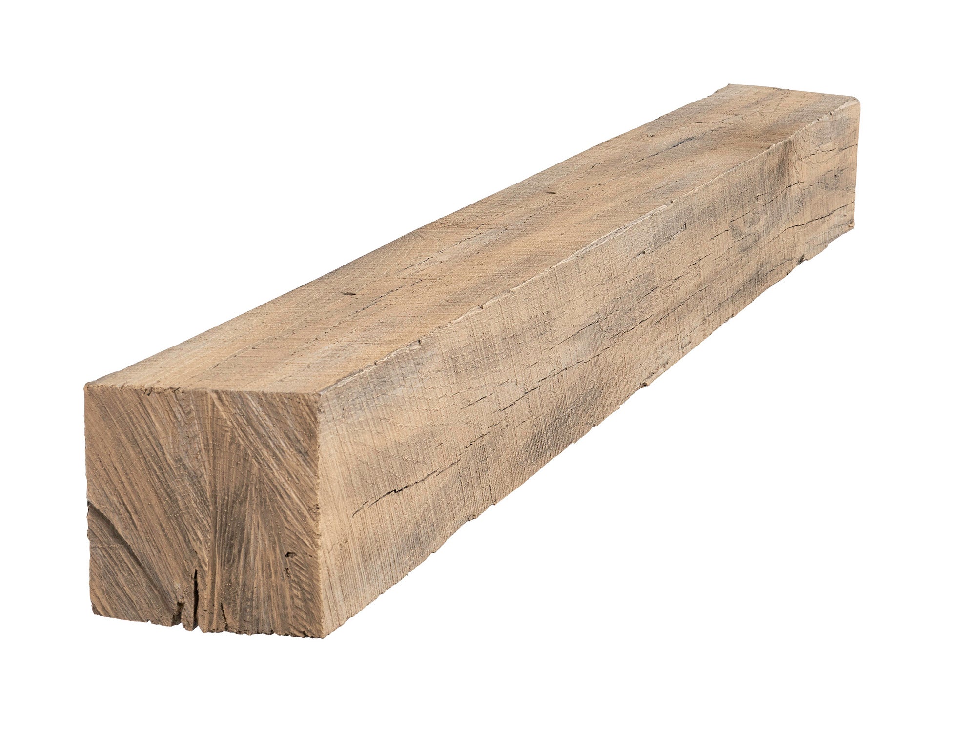 New River Weathered Beam Non-Combustible Mantel Shelf WHEAT Finish - ExceptionalFire
