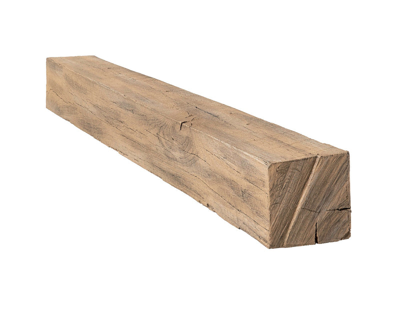 New River Weathered Beam Non-Combustible Mantel Shelf WHEAT Finish - ExceptionalFire
