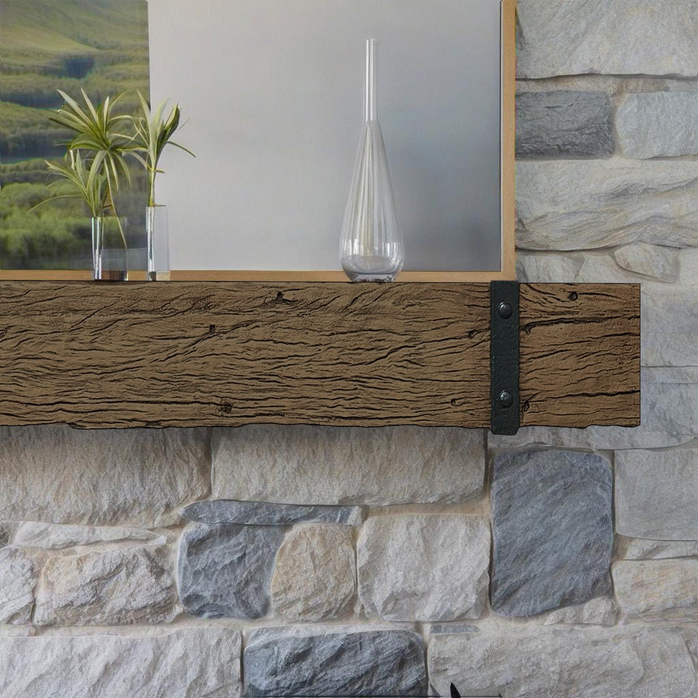 Non-Combustible Concrete Mantel Shelves By Design Specialties - Banded