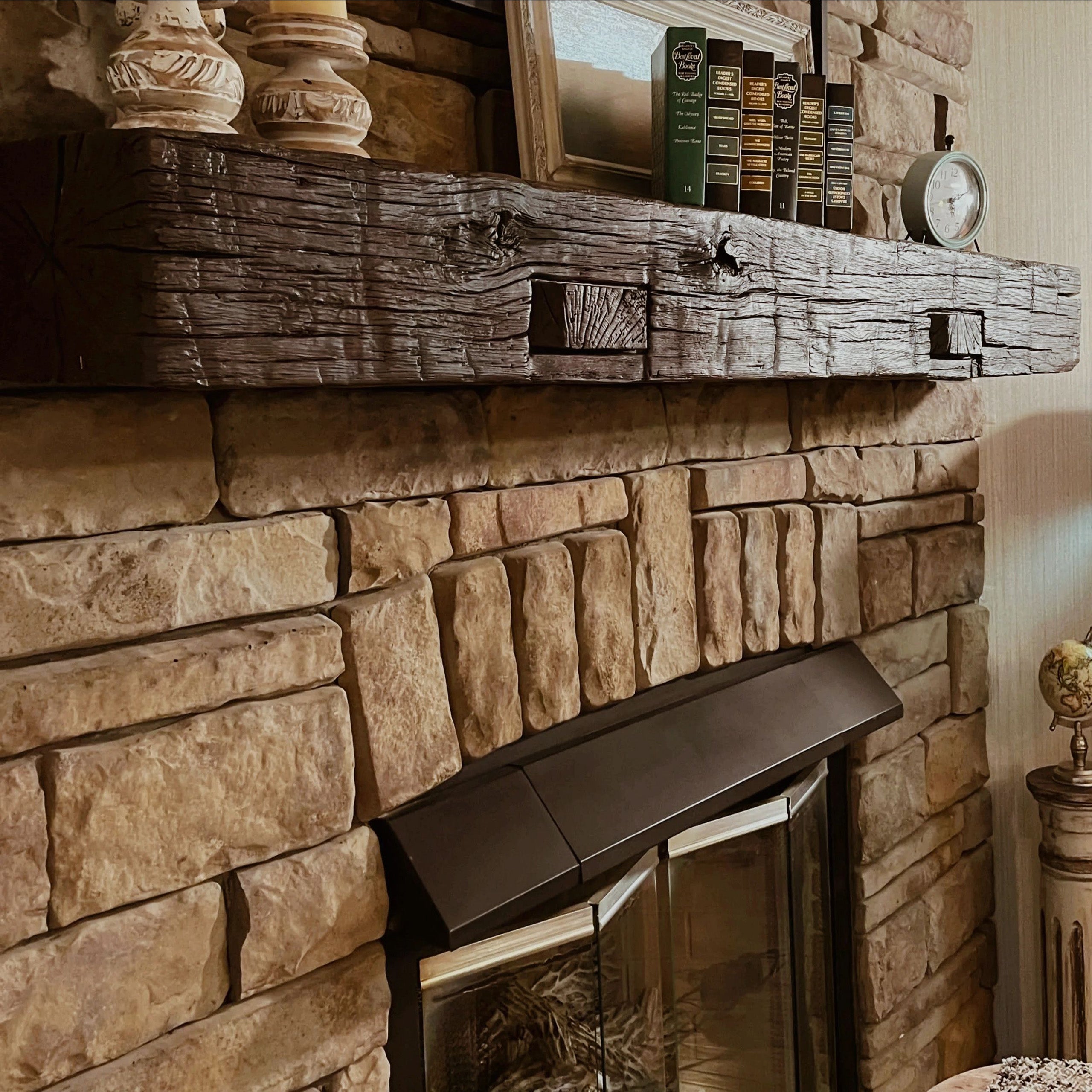 Non-Combustible Concrete Mantel Shelves by LeeT TimberX 12 Finishes Available