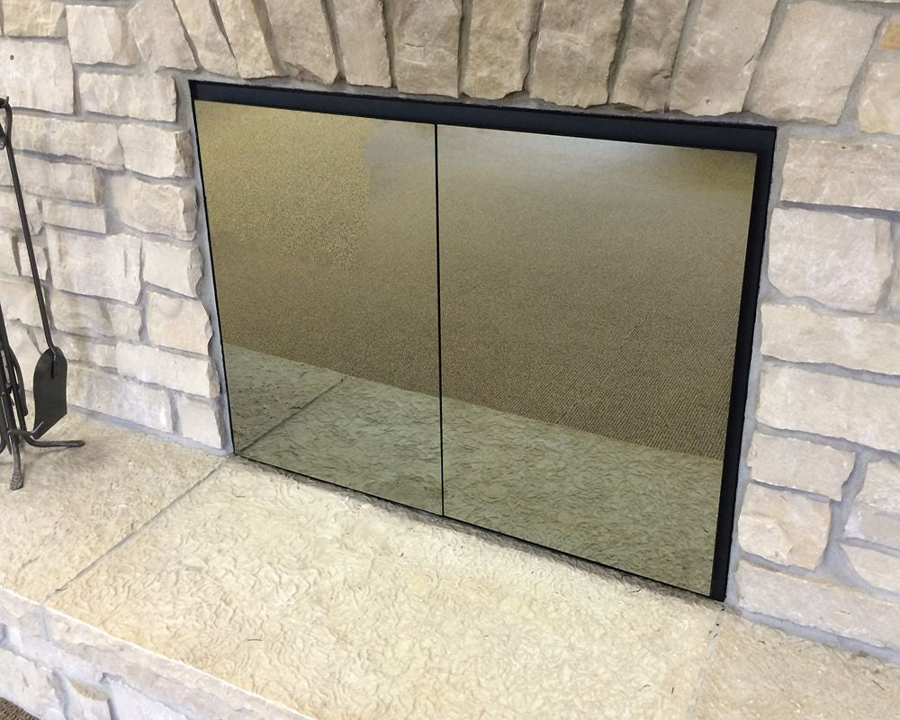 Odyssey - Masonry & Prefab Solar Reflective Fireplace Glass Doors - ExceptionalFire