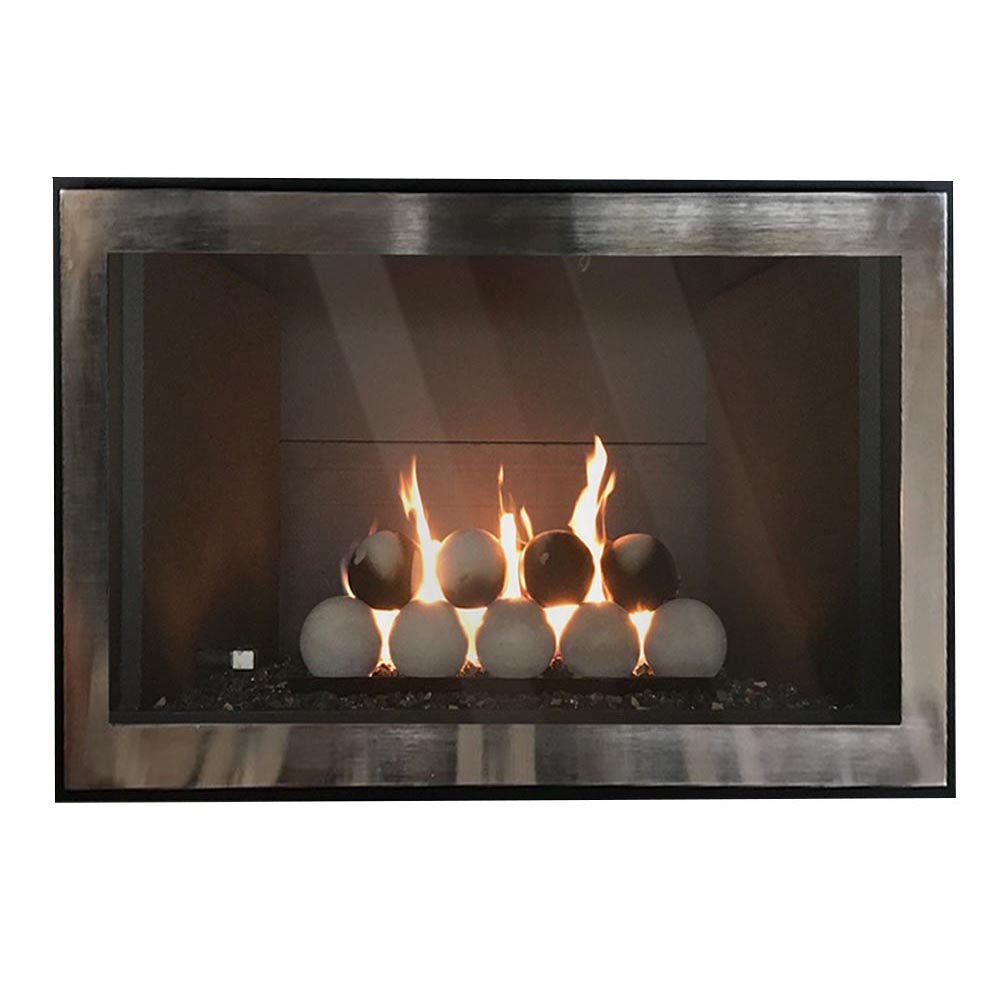 Original Moderne - Single Panel Masonry & Prefab Fireplace Glass Doors
