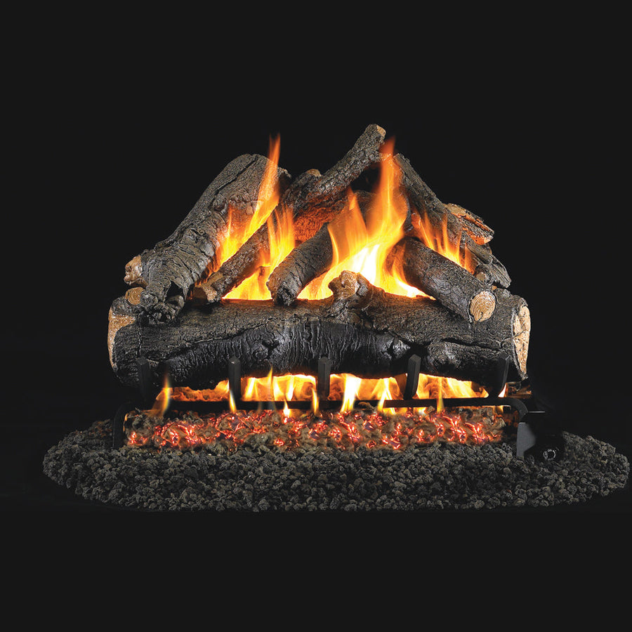 American Oak Vented Gas Log Set
