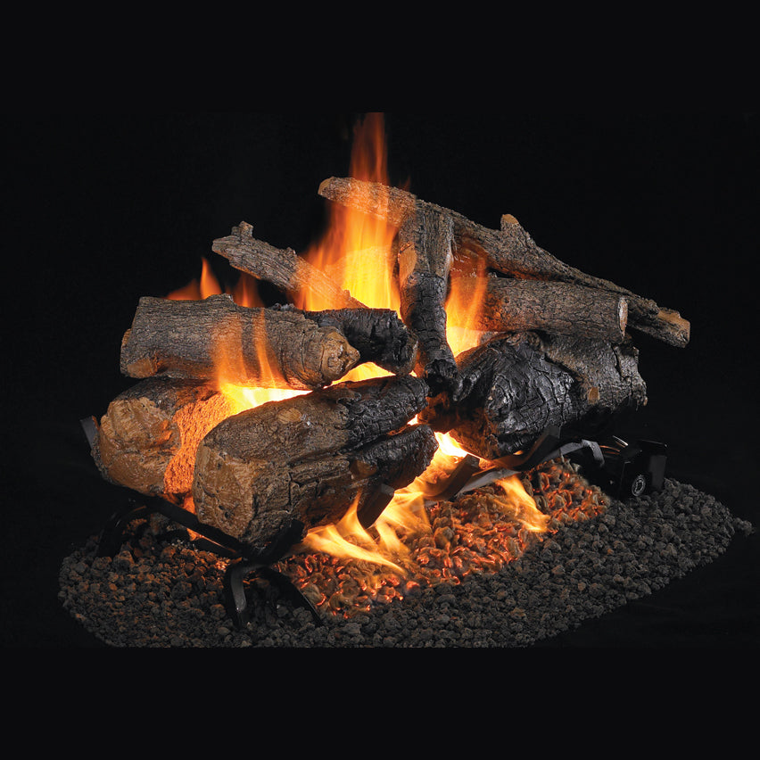 20" Charred American Oak See-Through Vented Gas Logs