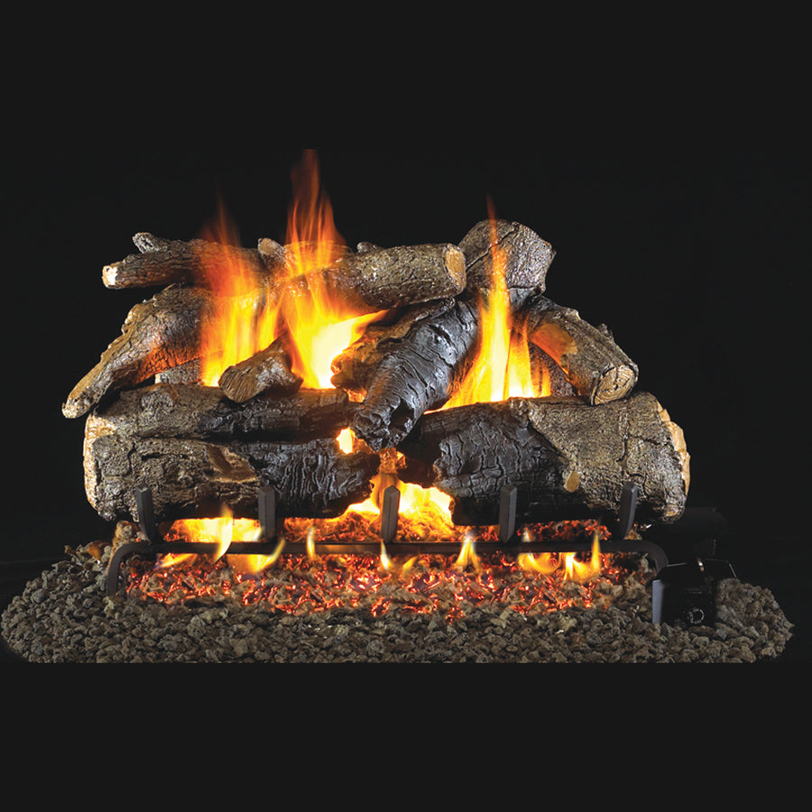 Charred American Oak Outdoor Vented Gas Log Set
