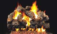 24" Charred Royal English Oak Vented Gas Log Set | Real Fyre