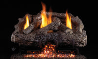 30" Charred Frontier Oak Ventless Gas Log Set | Real Fyre
