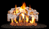 24" Charred Mountain Birch Outdoor Vented Gas Log Set | Real Fyre
