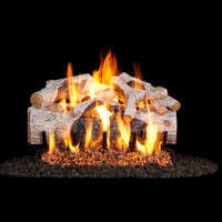 24" Charred Mountain Birch Vented Gas Log Set | Real Fyre