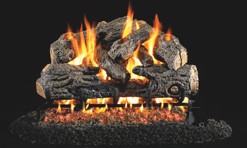 24" Charred Northern ANSI Vented Gas Log Set | Real Fyre