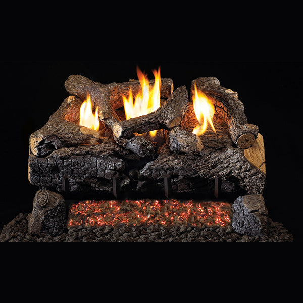 30" Evening Fyre Charred Ventless Gas Log Set | Real Fyre