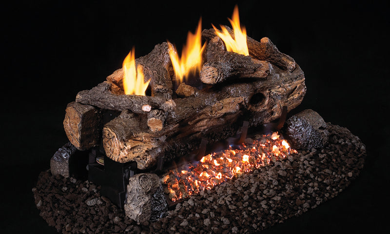16" Evening Fyre Split Ventless Refractory Gas Log Set | Real Fyre