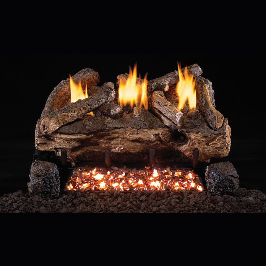 24" Evening Fyre Split Ventless Refractory Gas Log Set