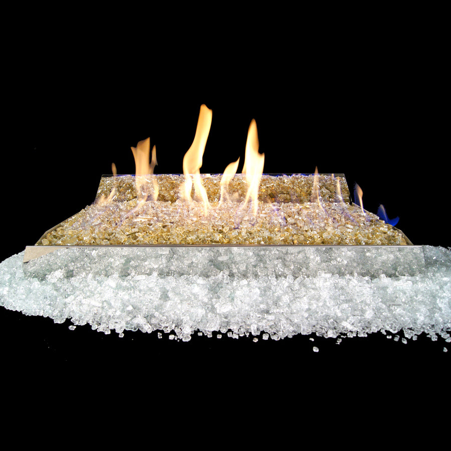 18" Contemporary See-Through Ventless Fire Glass Set