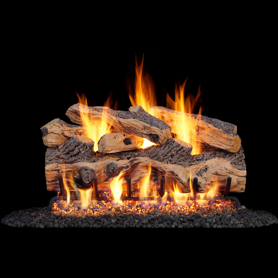 Gnarled Split Oak Outdoor Vented Gas Log Set