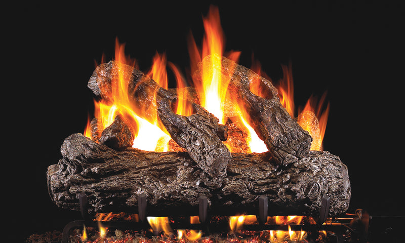 16" Rustic Oak Vented Gas Log Set | Real Fyre