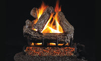 16" Rustic Oak Vented Gas Log Set | Real Fyre