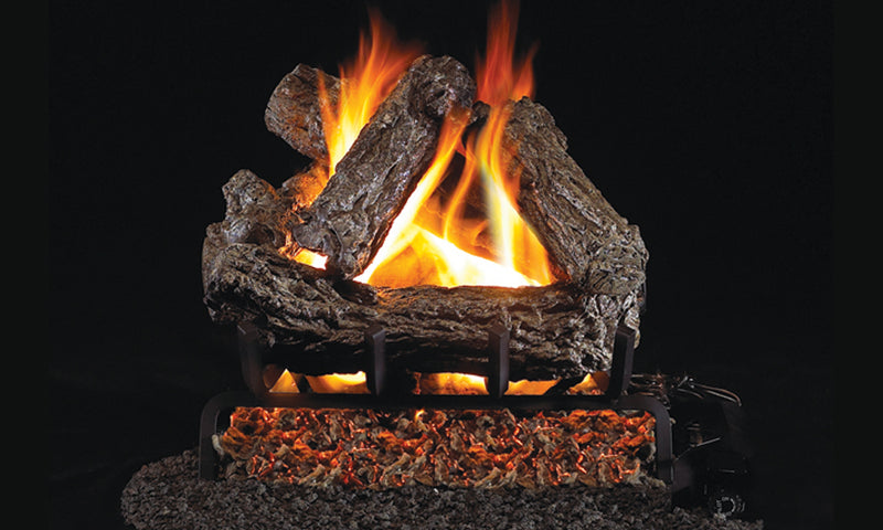 16" Rustic Oak ANSI Vented Gas Log Set | Real Fyre