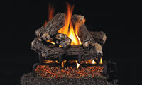 30" Rustic Oak Outdoor Vented Gas Log Set | Real Fyre