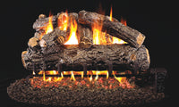 42" Rustic Oak Designer Vented Gas Log Set | Real Fyre