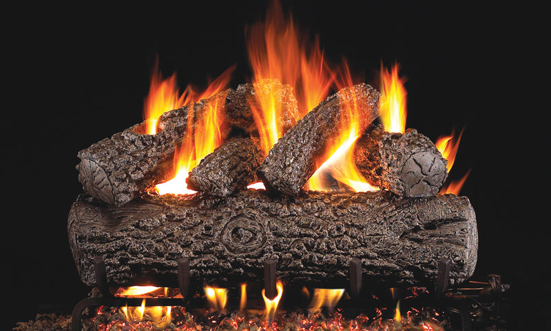 18" Post Oak Vented Gas Log Set | Real Fyre