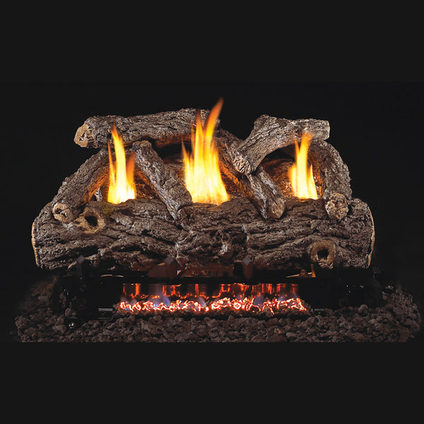 30" Golden Oak Designer Ventless Refractory Gas Log Set | Real Fyre