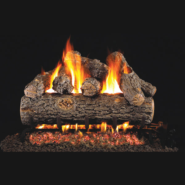 30" Golden Oak Designer Plus Outdoor Vented Gas Log Set | Real Fyre