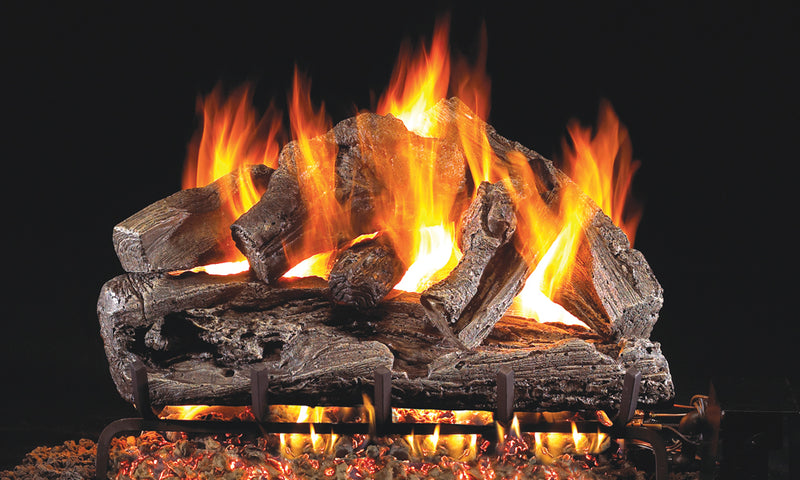 18" Rugged Oak ANSI Vented Gas Log Set | Real Fyre