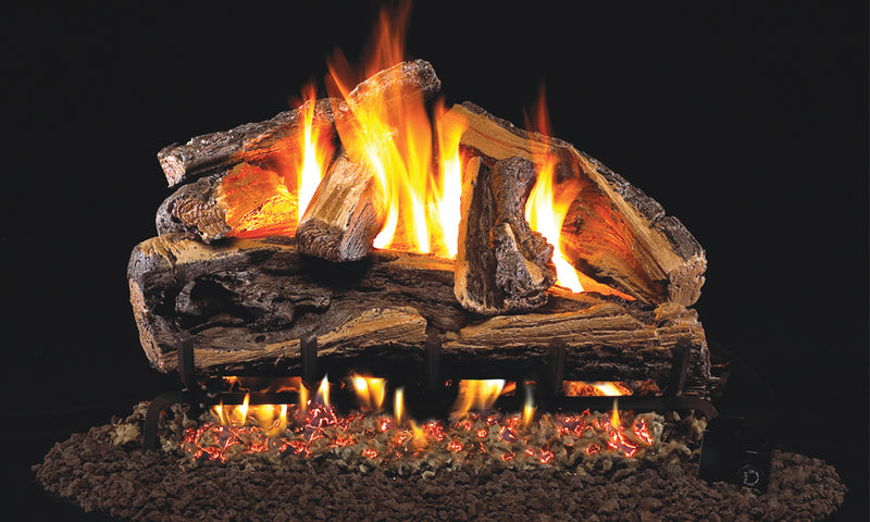 30" Rugged Split Oak ANSI Vented Gas Log Set | Real Fyre