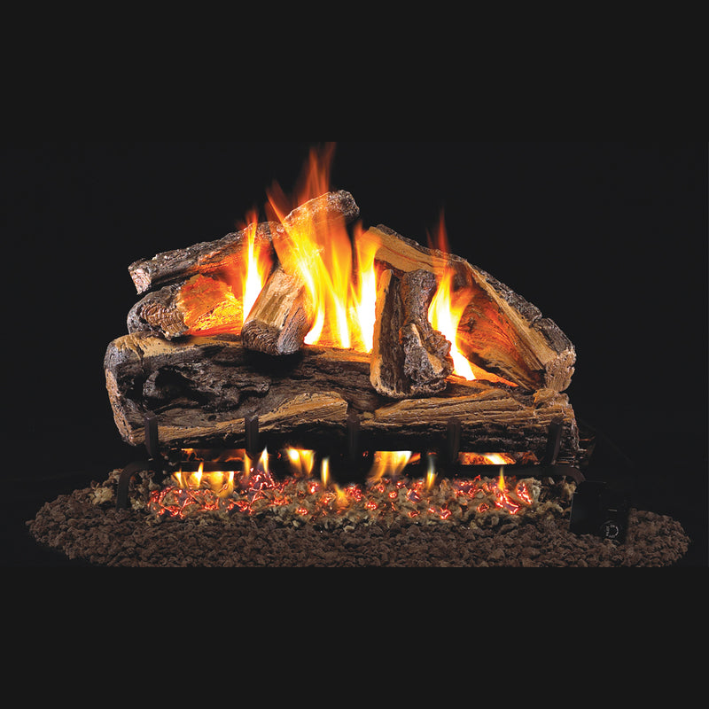 30" Rugged Split Oak ANSI Vented Gas Log Set | Real Fyre